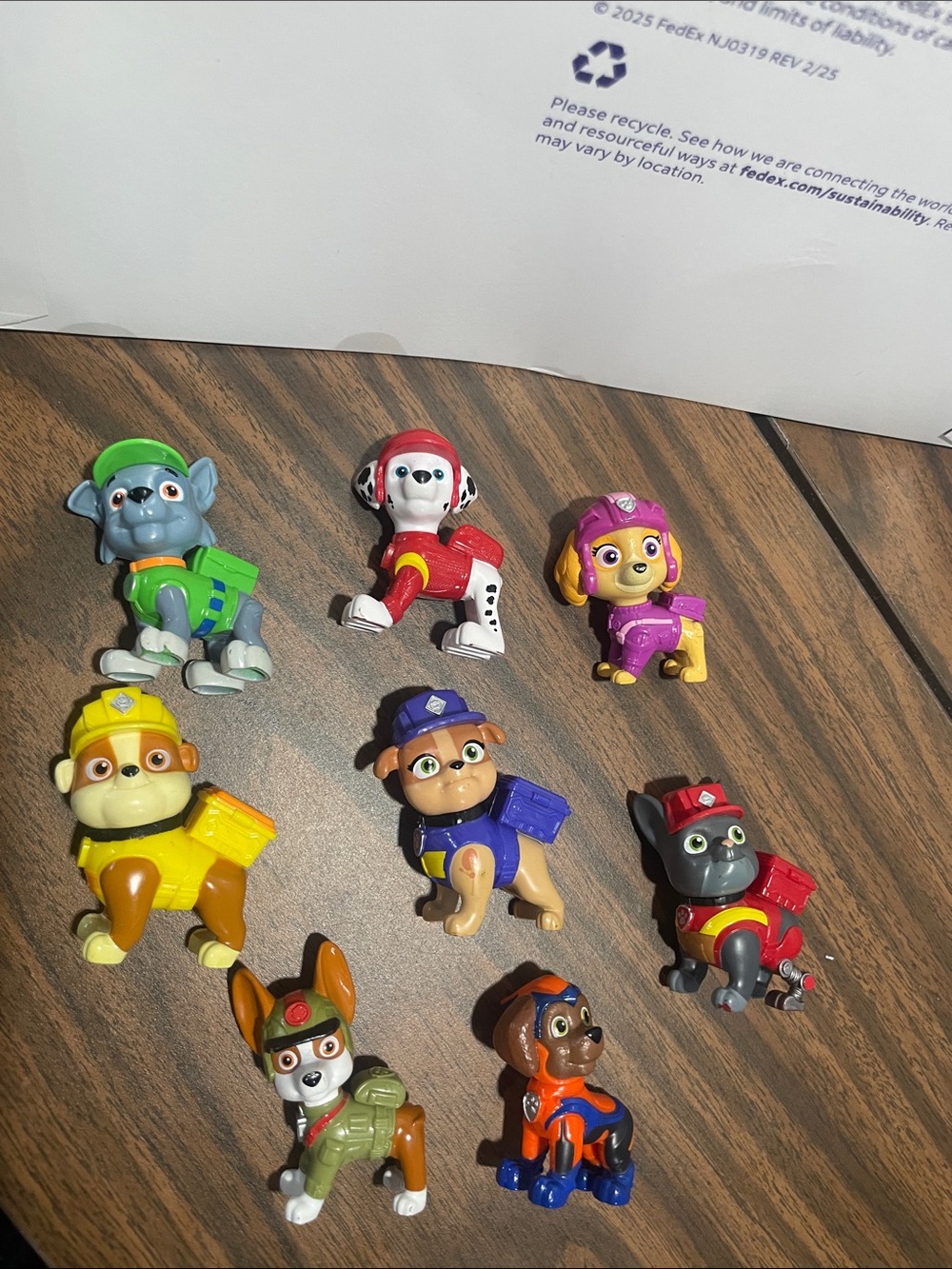 Paw Patrol Colorful Kids Rescue Pup Figure Set - Multicolor Play Pack 8 pieces